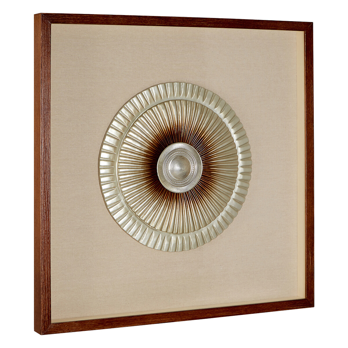 Silver Round Carving Framed Wall Art brown, FIFTY FIVE SOUTH
