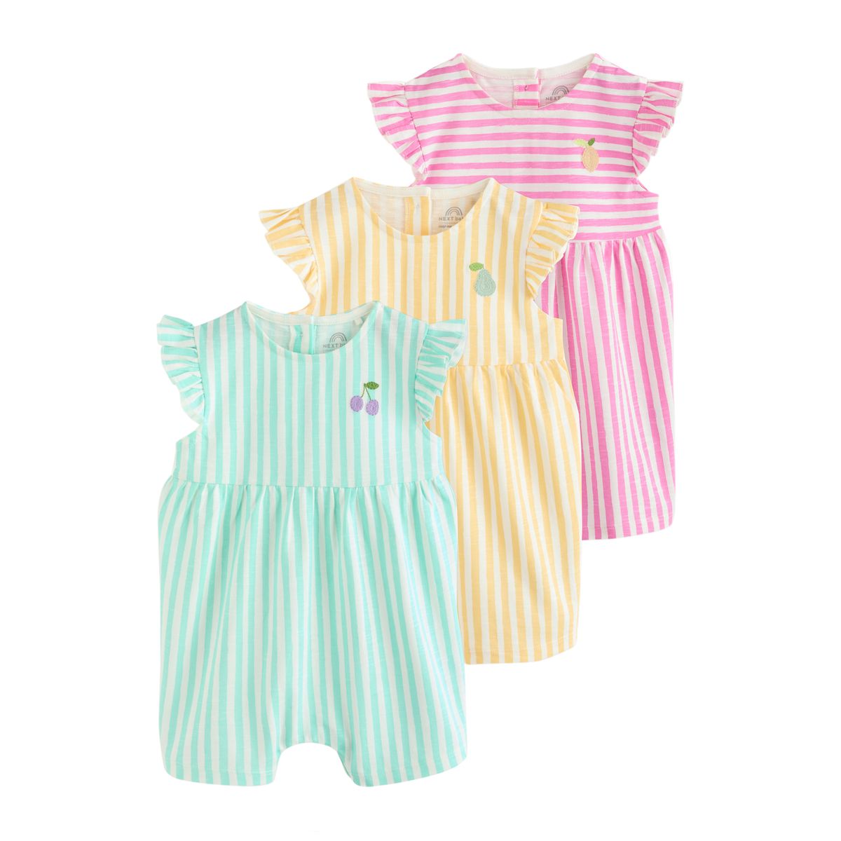 Barboteuse, lot de 3 multi bright stripe (rayures vives), NEXT