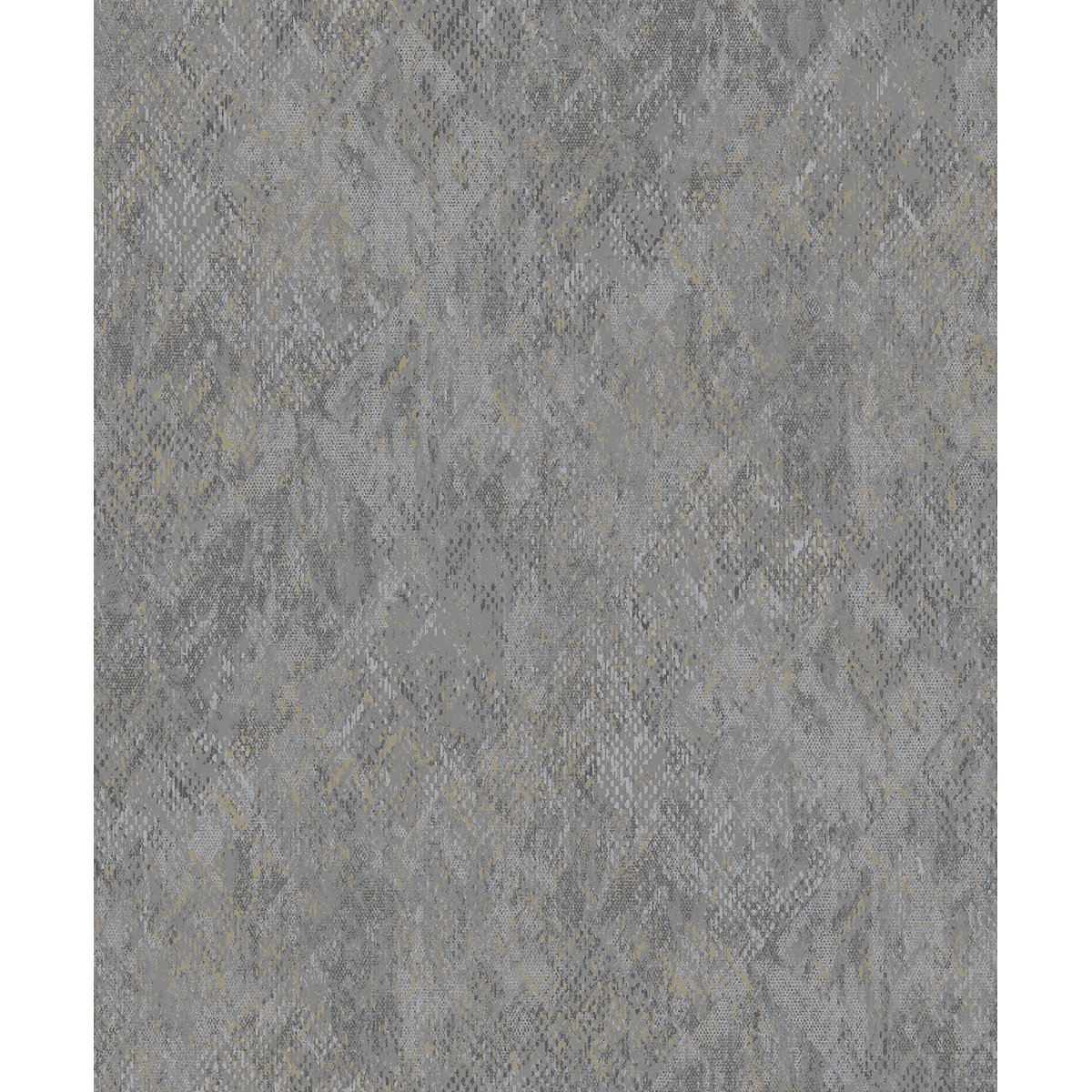 Papier peint effet peau serpent gris anthracite doré gris, HEXOA
