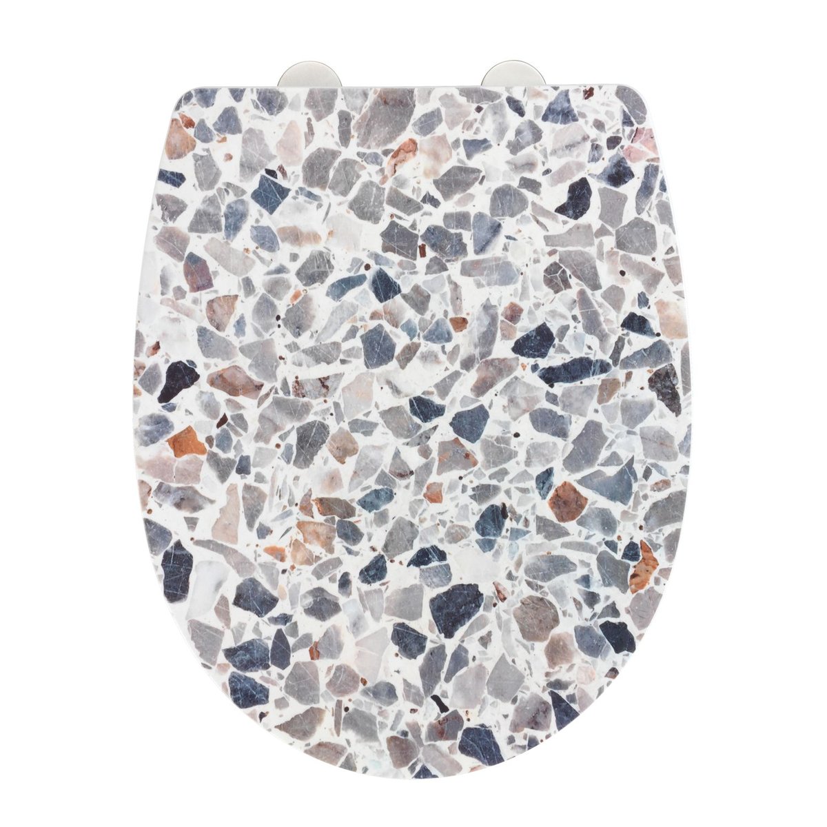 Abattant WC avec fermeture douce effet TERRAZZO gris, WENKO
