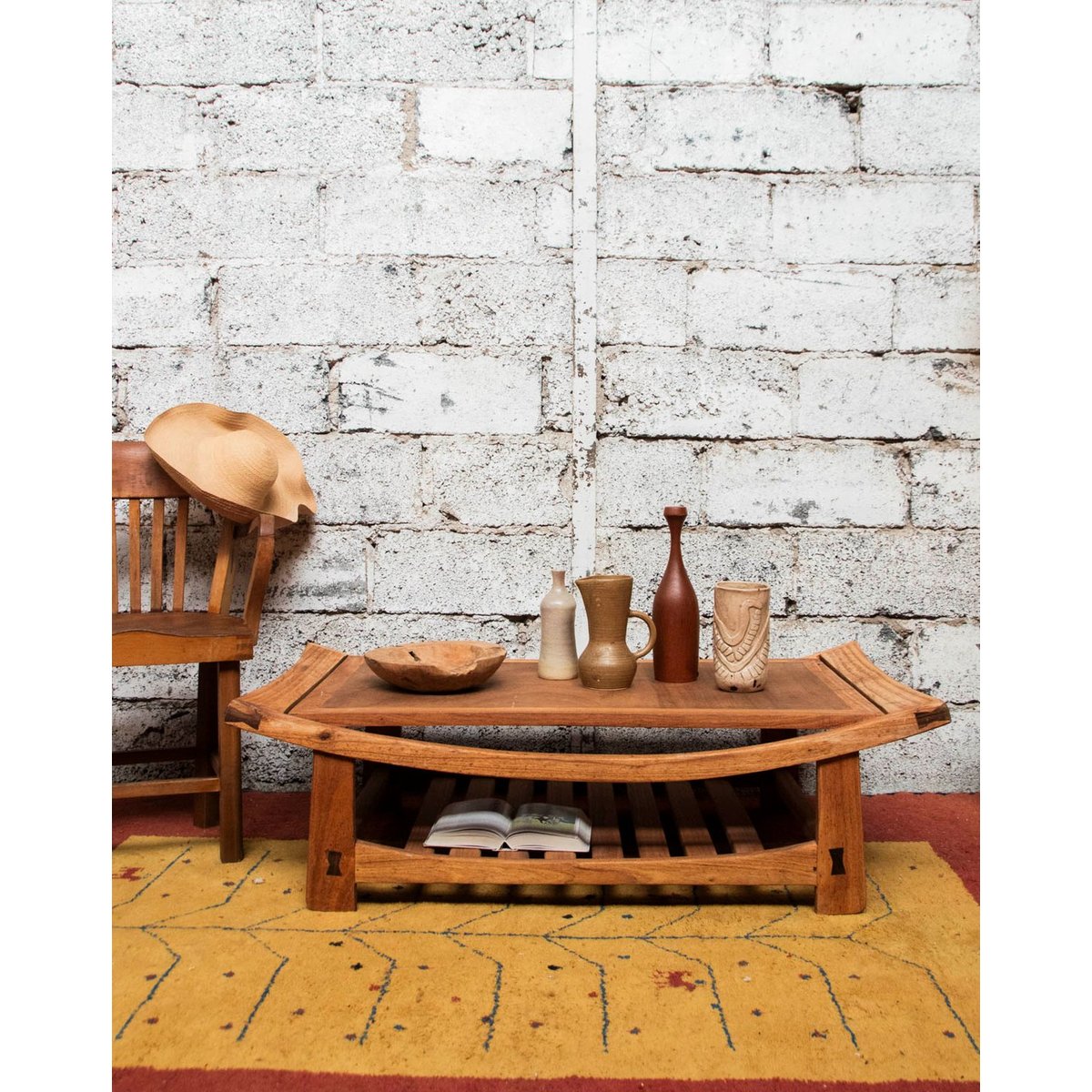 Table basse en bois Léonie N°518 - Bon état bois clair, DEBONGOUT