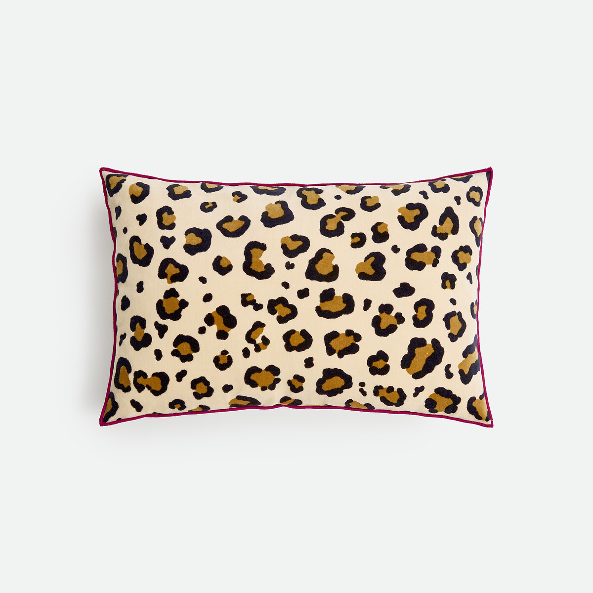 Funda de cojín, de terciopelo, rectangular, TAMARA estampado de leopardo, LA REDOUTE INTERIEURS