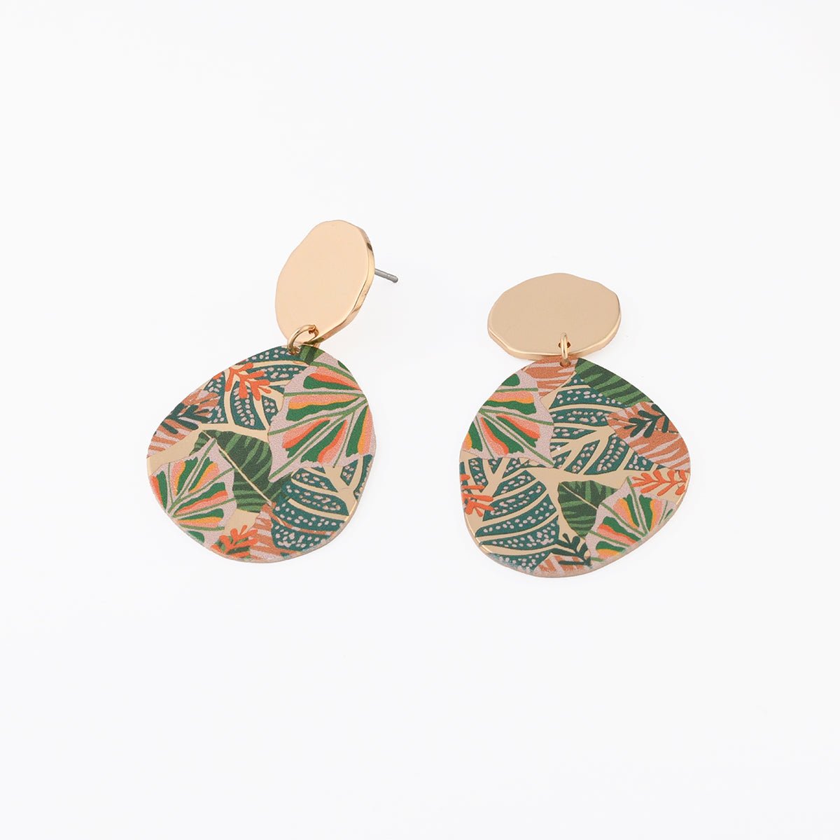 Boucles d'oreilles Balagane imprimé jungle multicolore, BALABOOSTE