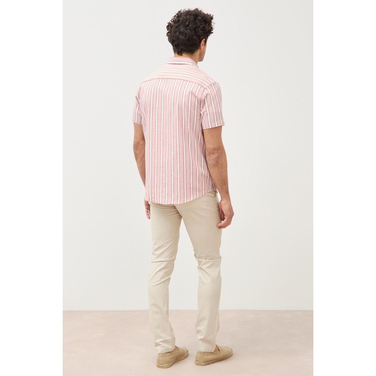 Chemise manches courtes rose pastel, BONOBO