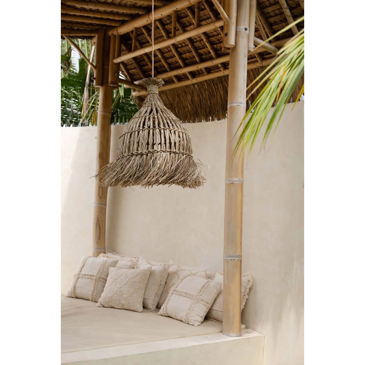Housse de coussin en coton SAHARA beige, BAZAR BIZAR