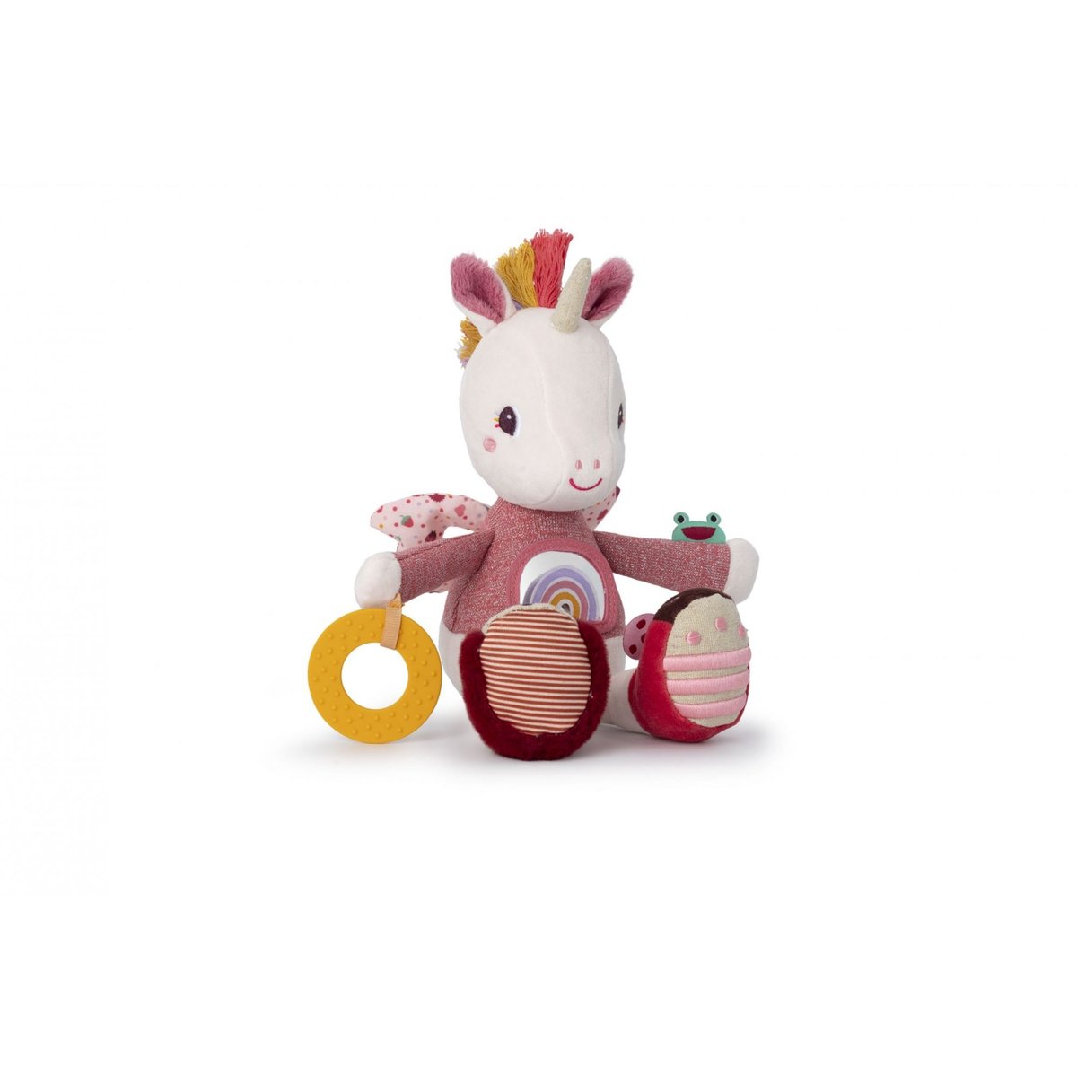 Peluche multi-activités Lena la licorne couleur unique, LILLIPUTIENS