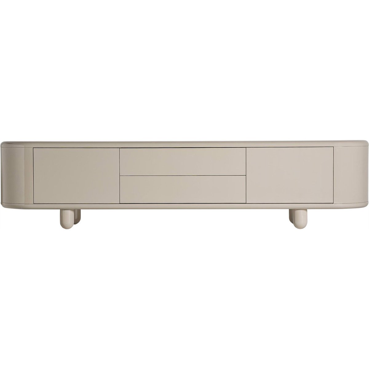 Meuble tv en bois crème brillant contemporain, RECOLLECTION