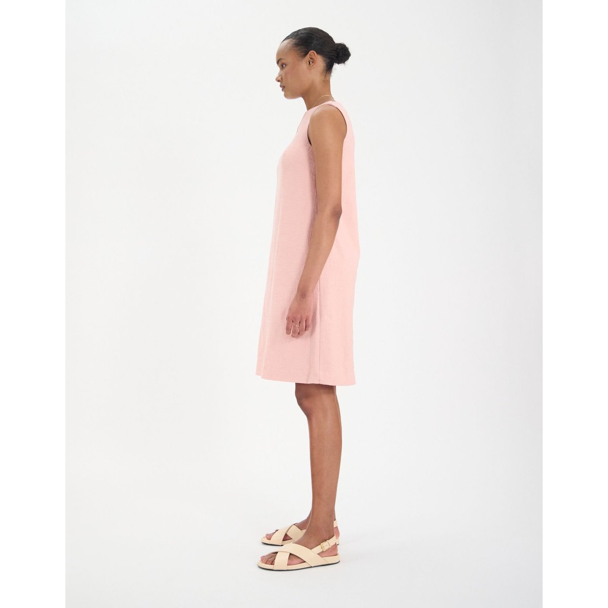 Robe Madeleine en coton rose pink, INES DE LA FRESSANGE PARIS