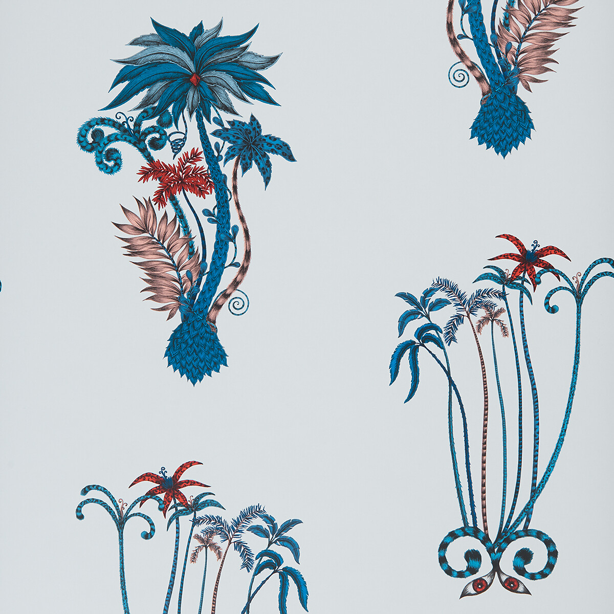 Jungle Palms Wallpaper blue, EMMA J SHIPLEY