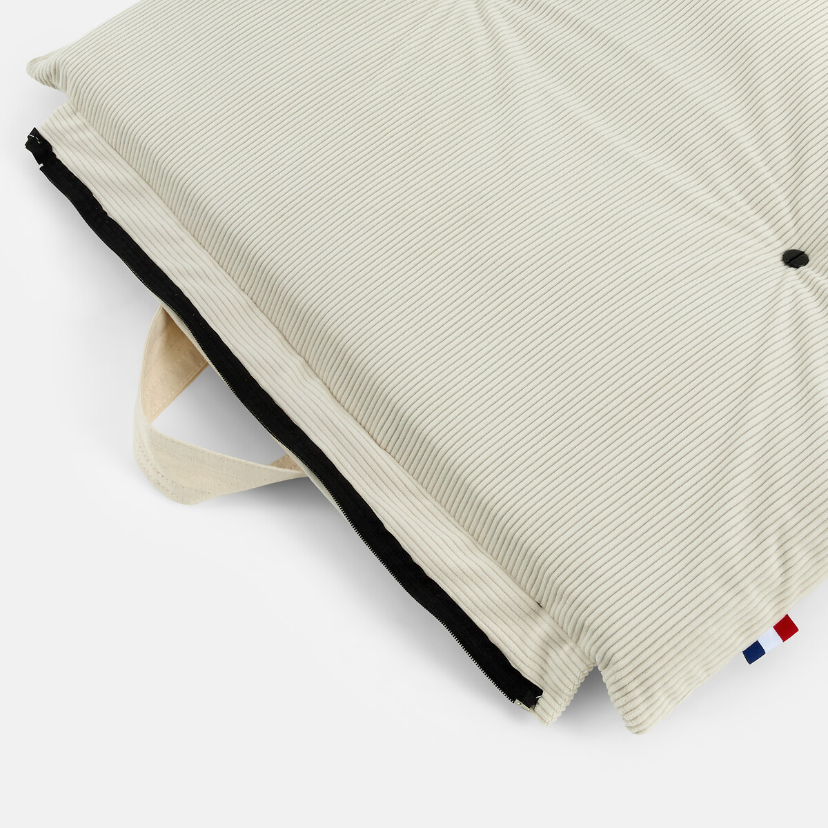 Matelas futon nomade, en velours côtelé ecru, LA REDOUTE INTERIEURS