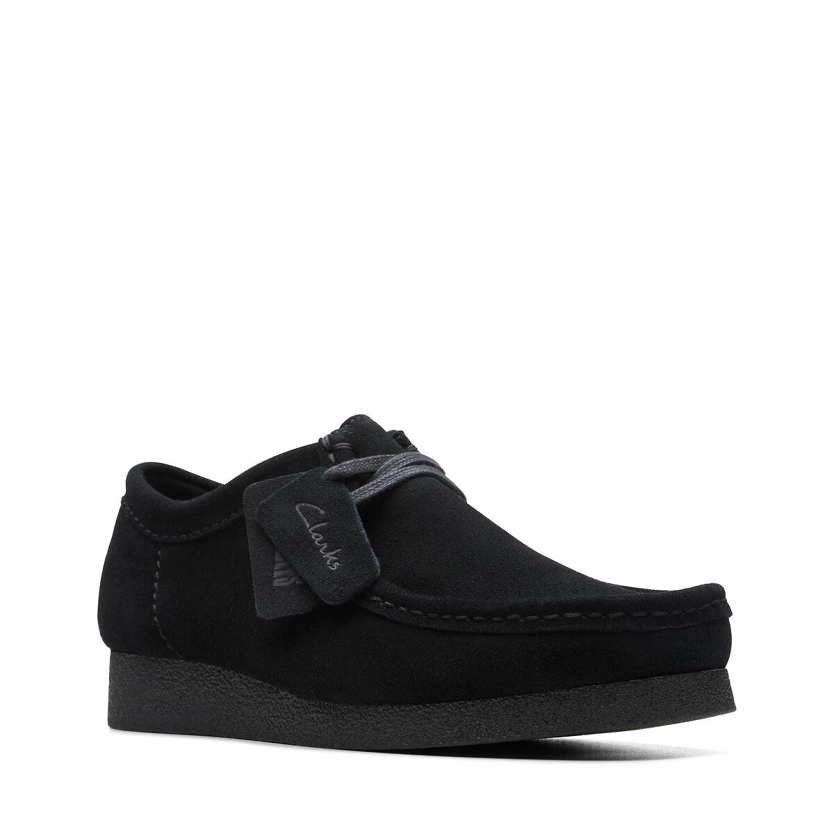 Derby Wallabee in pelle scamosciata nero , CLARKS