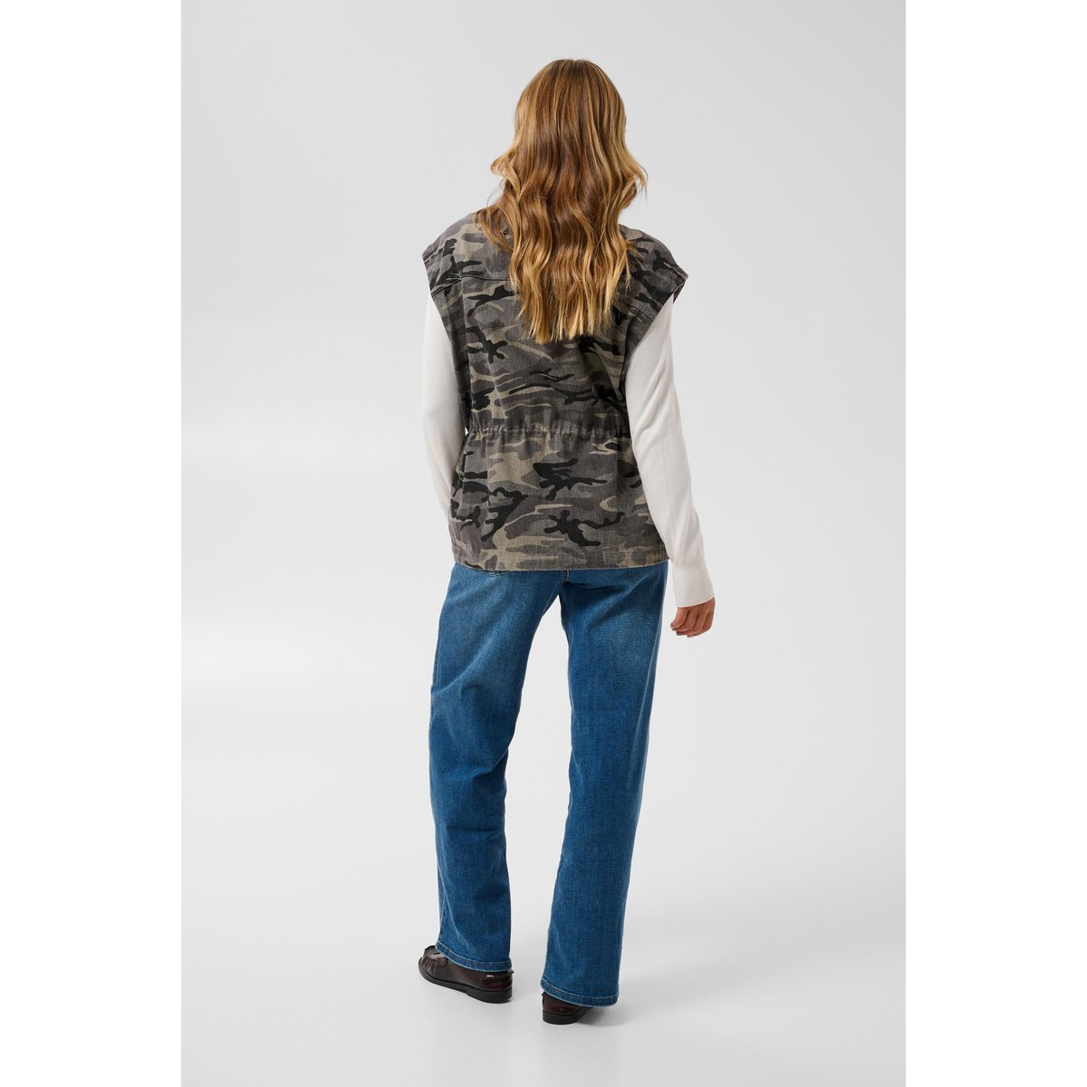 Manteau gris beige gray/beige camouflage print, KAFFE