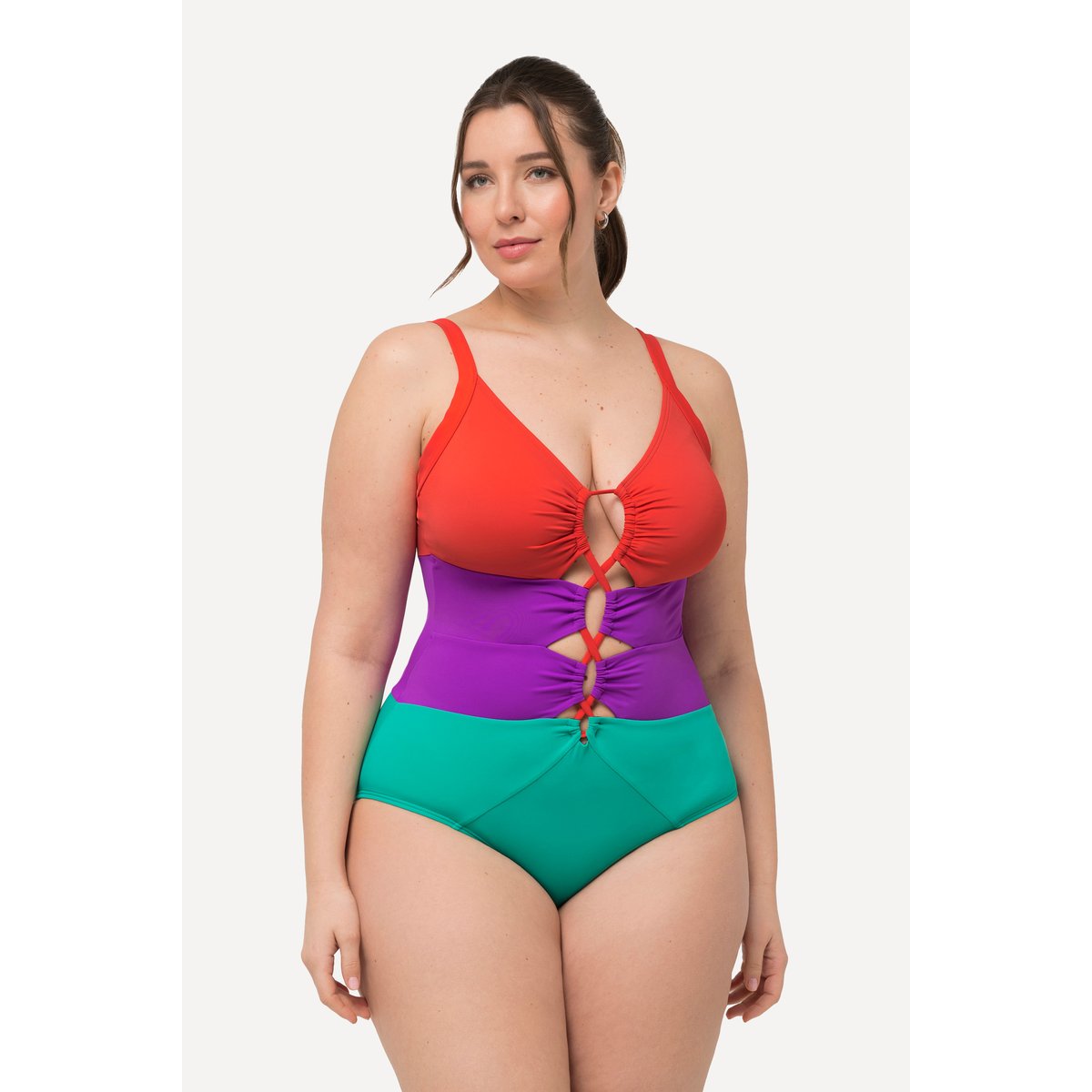 Maillot de bain esprit colour block vert de la mer, ULLA POPKEN