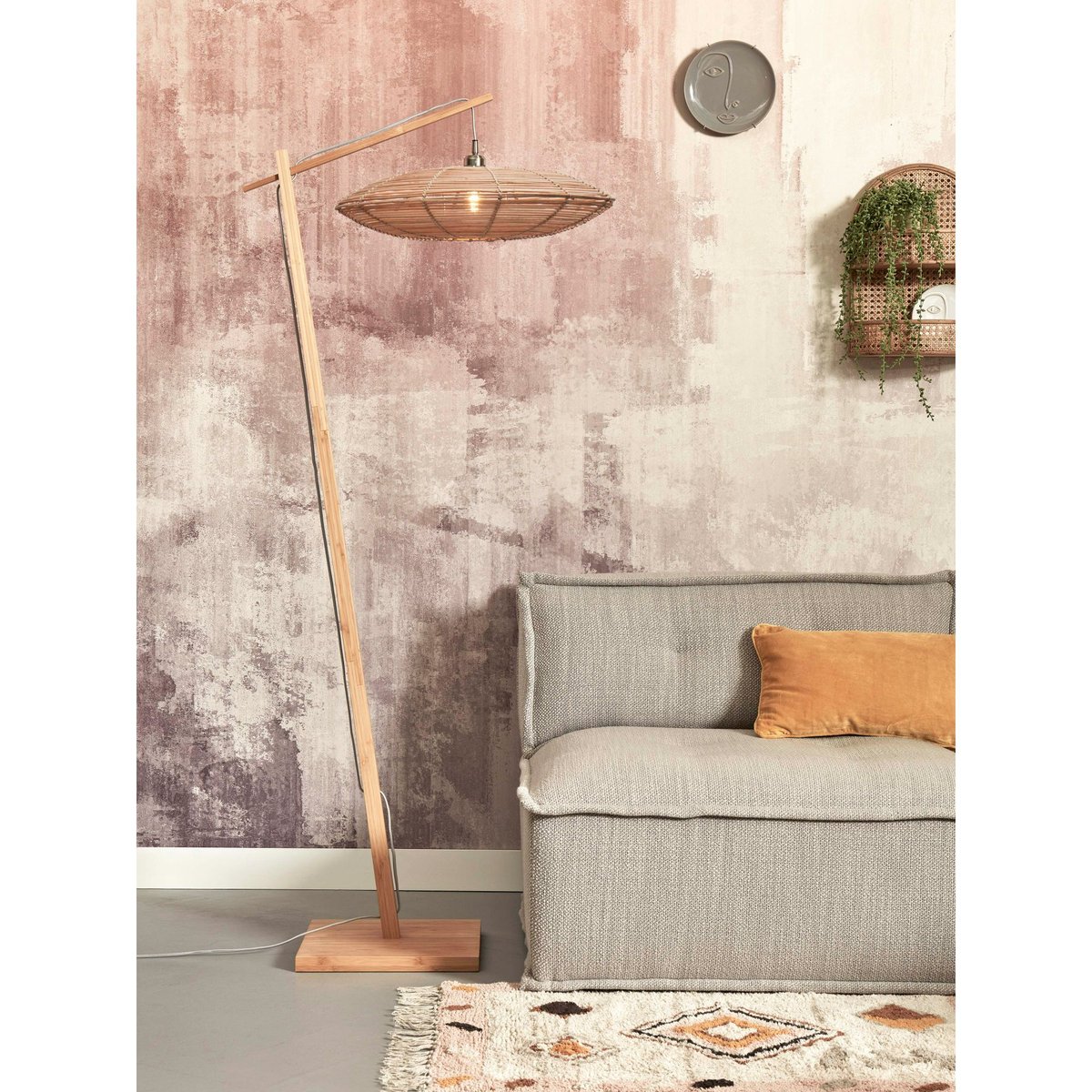 Lampadaire Bambou TANAMI marron, GOOD & MOJO