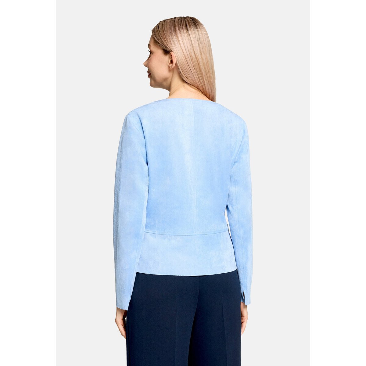 Blazer court à fermeture zippée azurine, BETTY BARCLAY