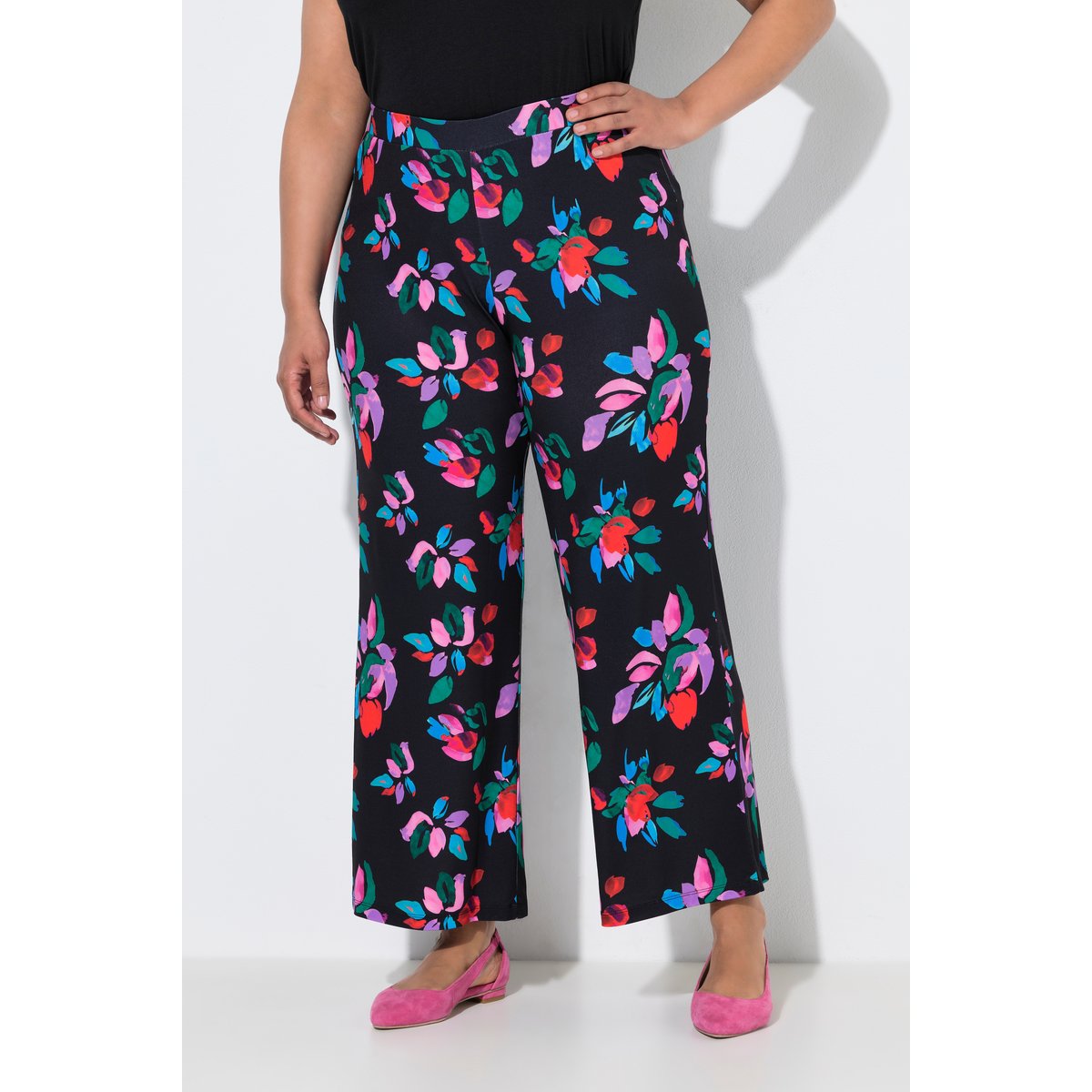 Pantalon en jersey noir, ULLA POPKEN