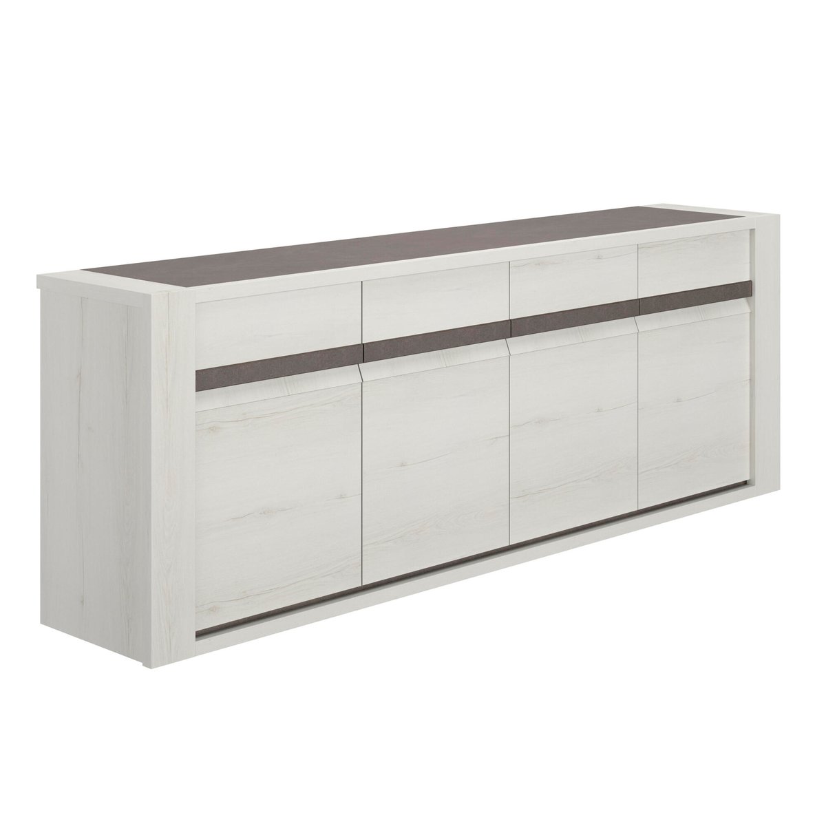 Buffet 4 portes 220cm beige, GAMI