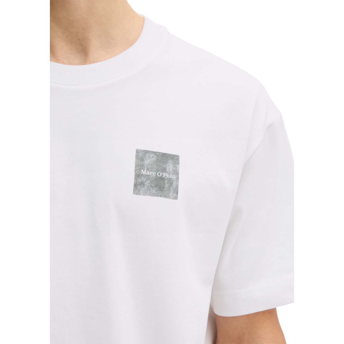 T-shirt relaxed avec impression dans le dos blanc, MARC O'POLO