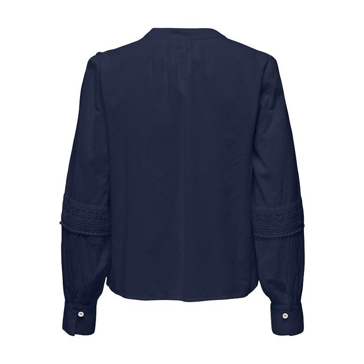 Blouse manches longues, col V bleu marine, JDY