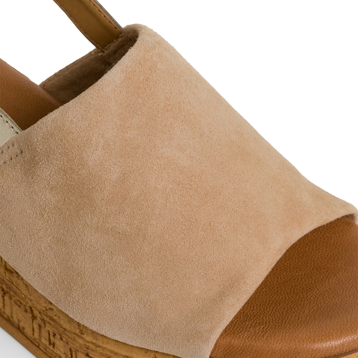 Sandales compensées en liège beige, TAMARIS