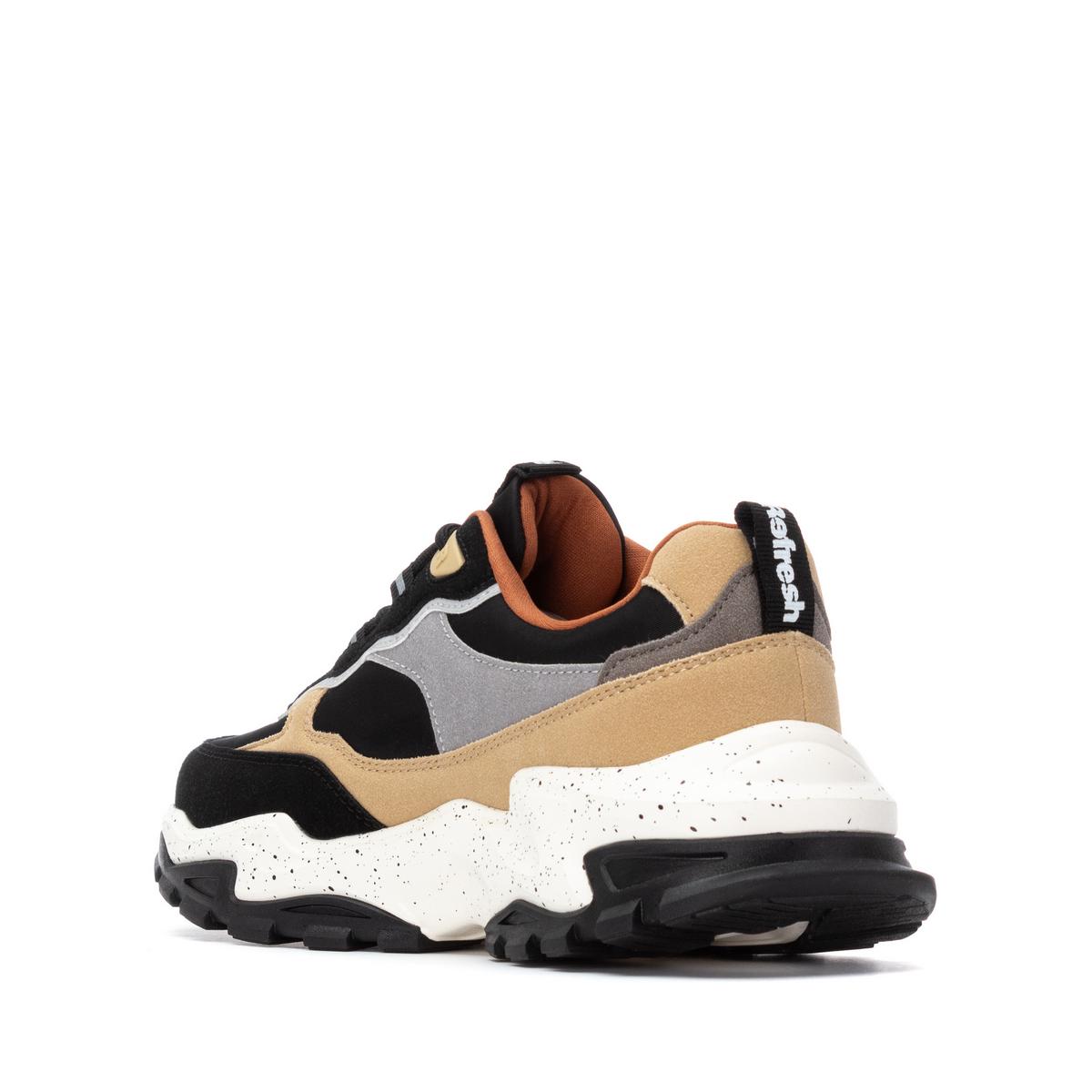 Baskets Plaine Lacets noir, REFRESH