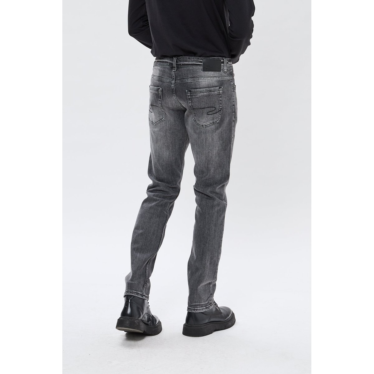 Jean coton straight STRAIGHT JORDY dark grey, LEE COOPER