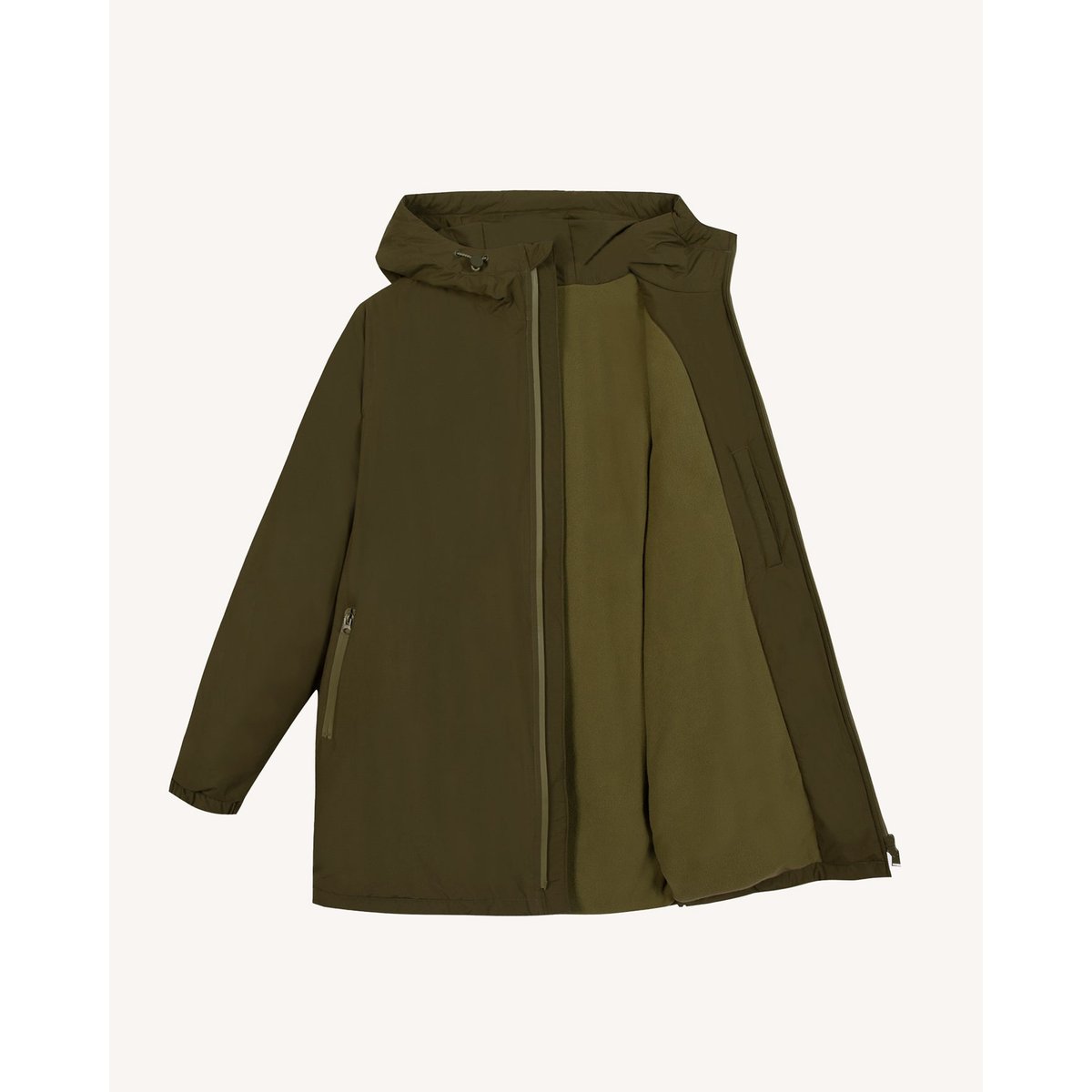 Parka polyester MONTAUD vert olive, FAGUO