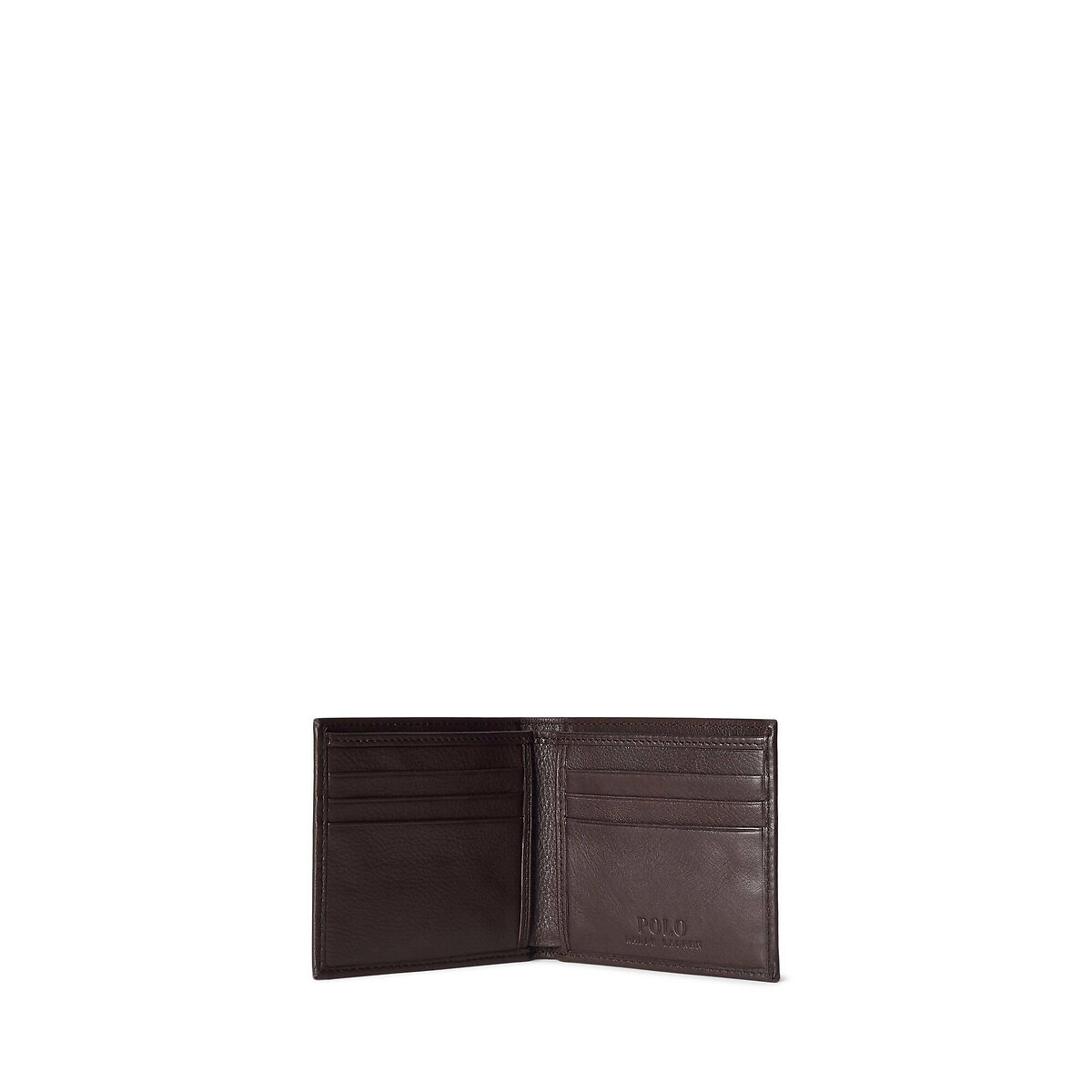 Porta-cartões em pele Chagrin castanho, POLO RALPH LAUREN