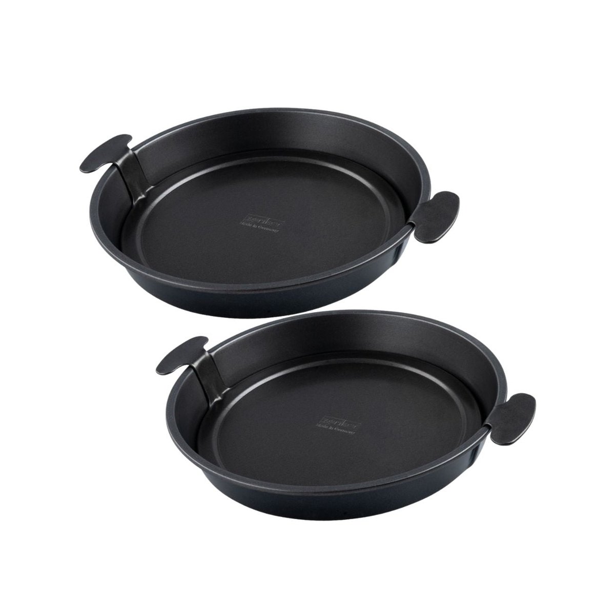 Lot de 2 moules à gâteaux ronds 28/33,5 cm Black metallic Black noir, ZENKER