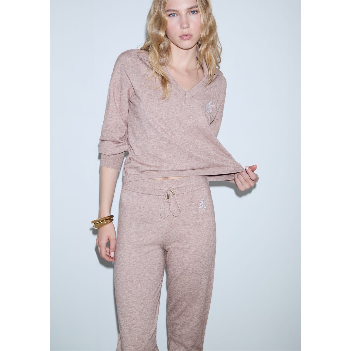 Pantalon en maille beige, LIU JO