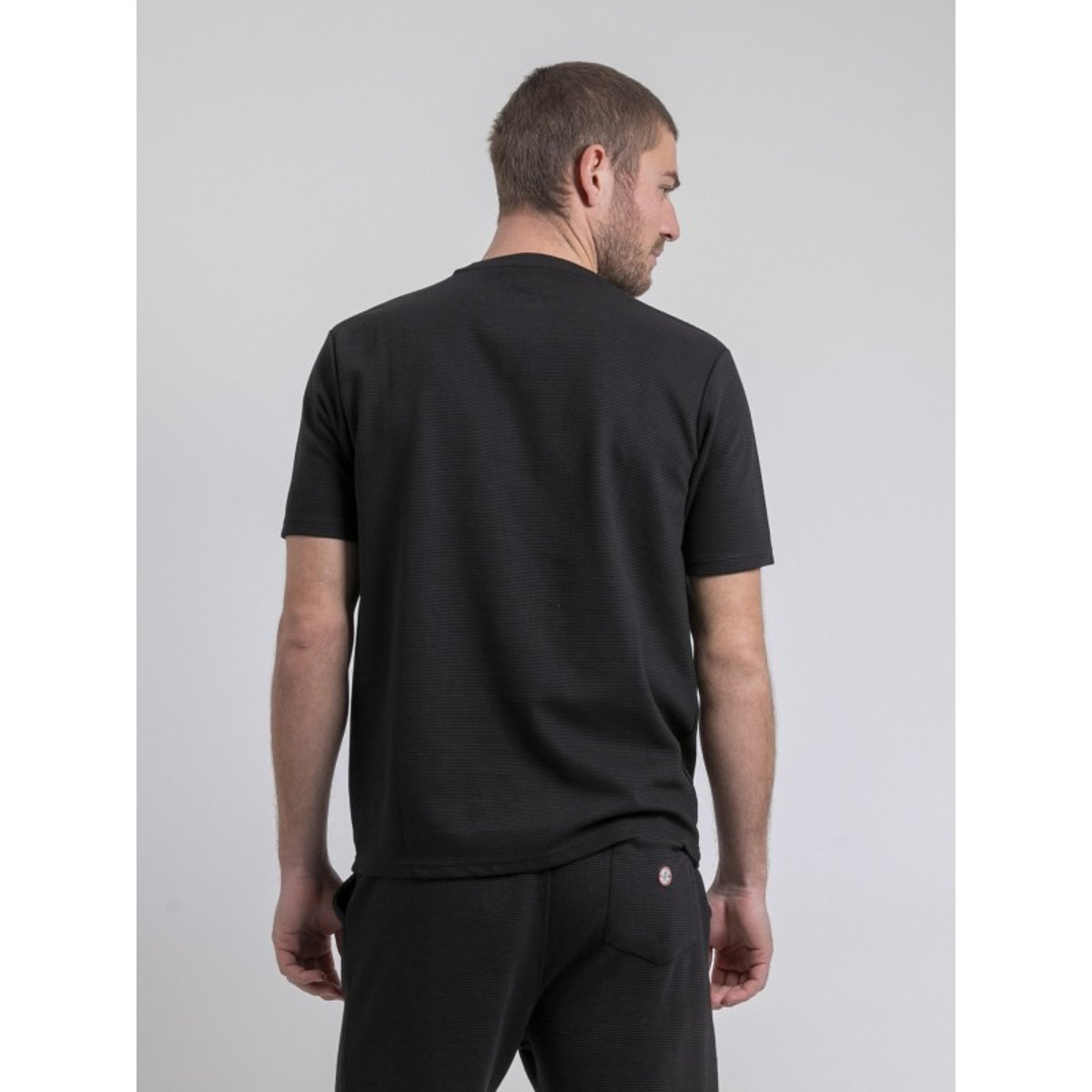 T-shirt Col Rond Pur Coton Oversize Newax noir, RITCHIE