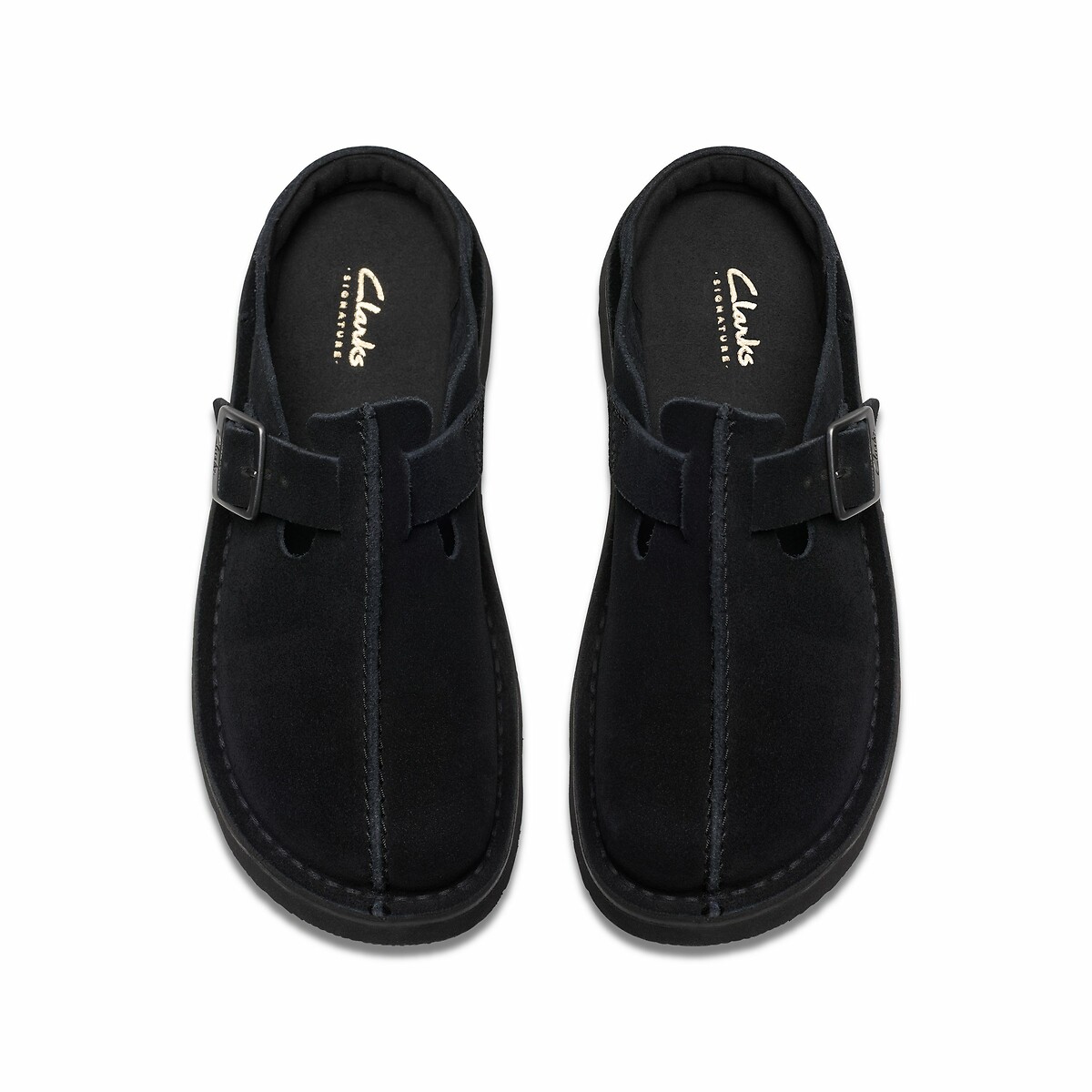 Mules fermées en cuir suédé Solsbury noir, CLARKS