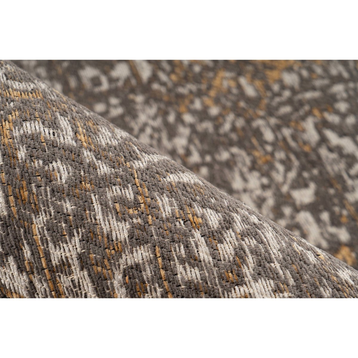 Tapis rectangulaire style oriental beige sable et gris taupe patiné, ARTE ESPINA