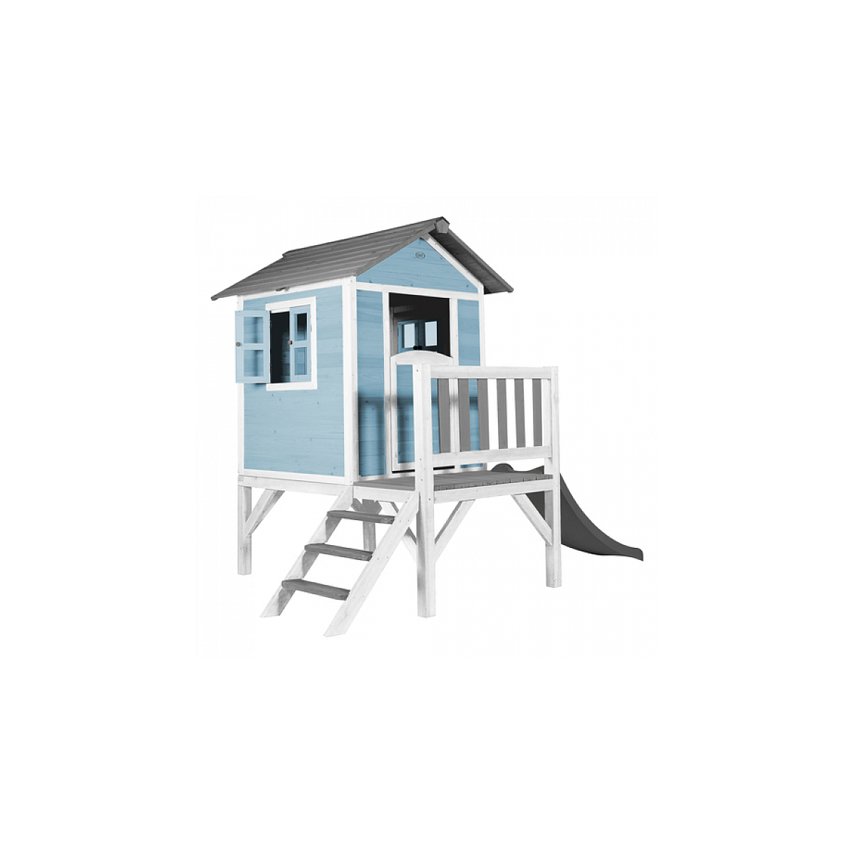 AXI Beach Lodge XL Maisonnette Caribbean Bleu Toboggan Gris couleur unique, AXI HOUSE