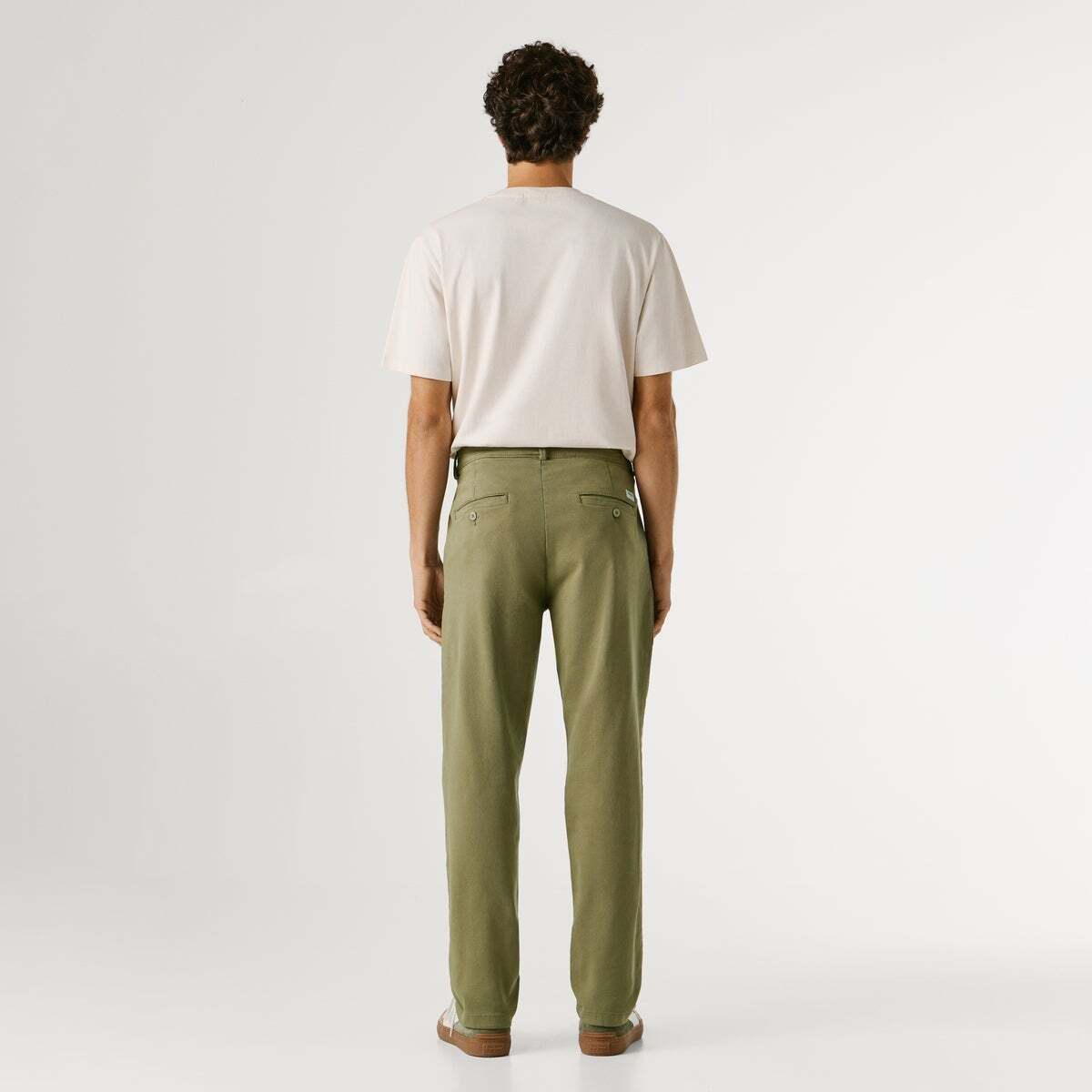 Pantalon Chino Coupe Slim vert armée délavé, PEPE JEANS