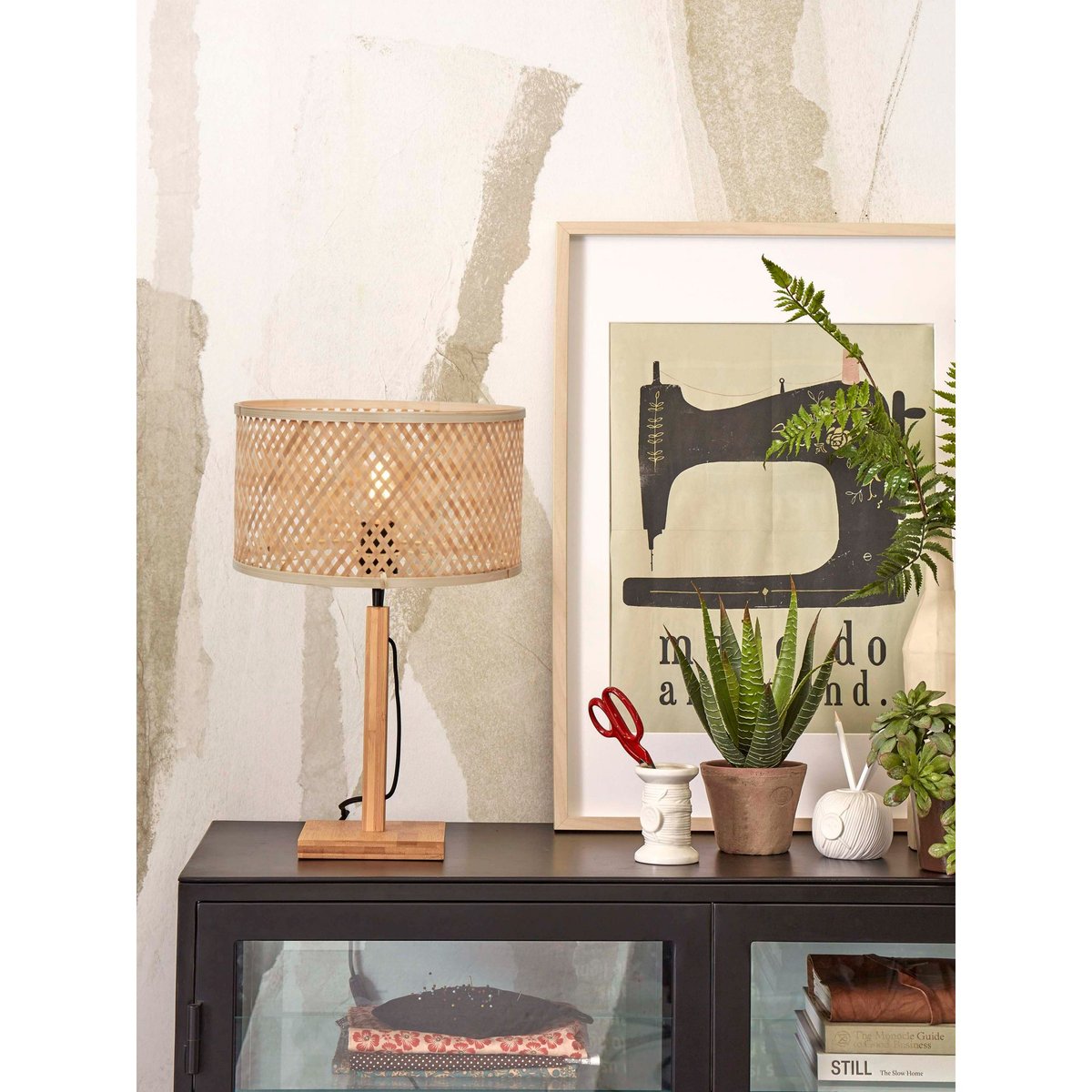 Lampe À Poser Bambou JAVA naturel, GOOD & MOJO