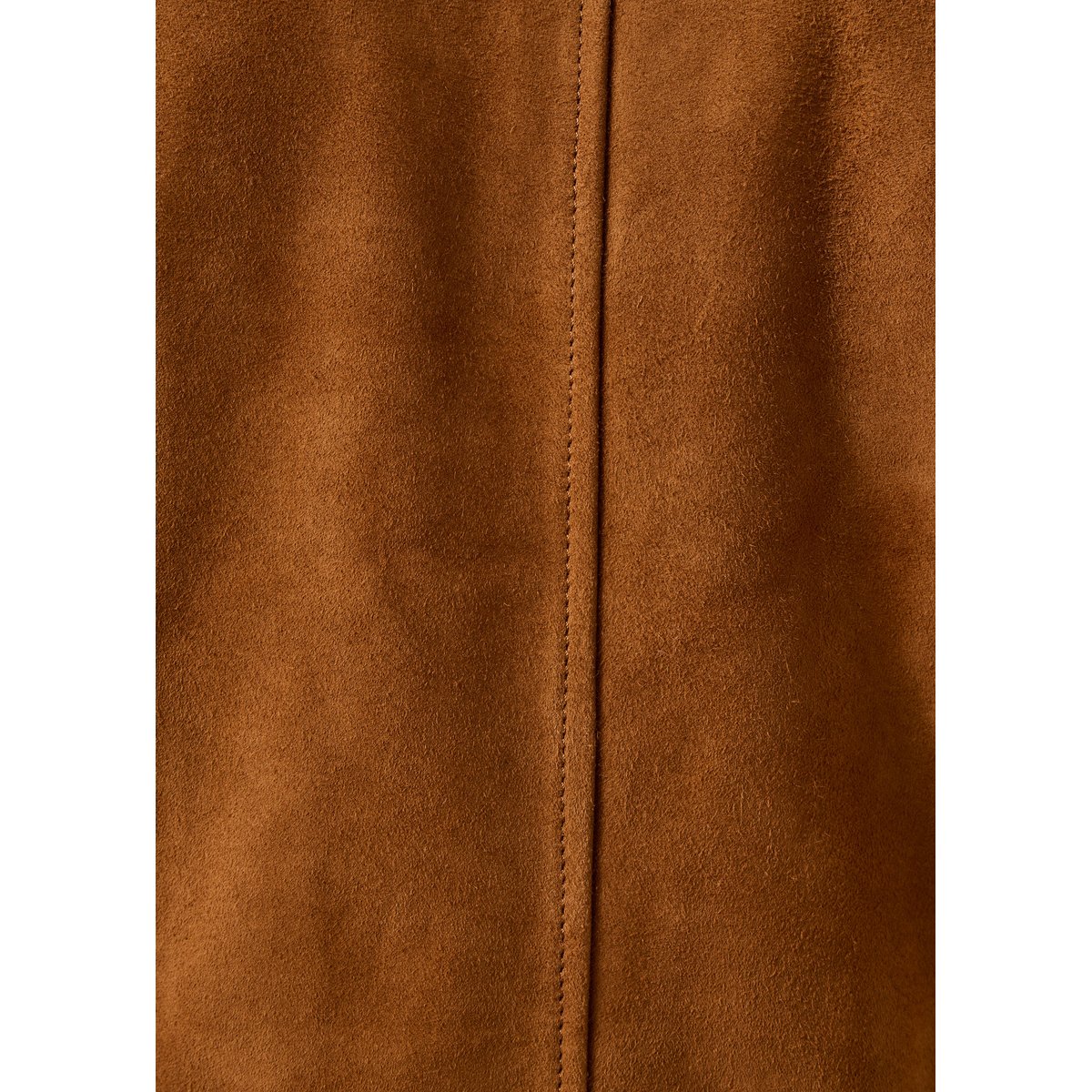 Blouson court en daim toffee, LA FEE MARABOUTEE