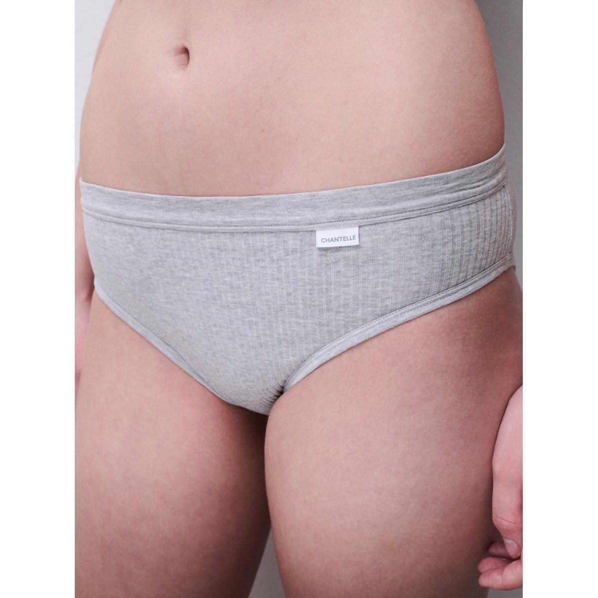 Slip échancré COTTON COMFORT gris mélangé, CHANTELLE