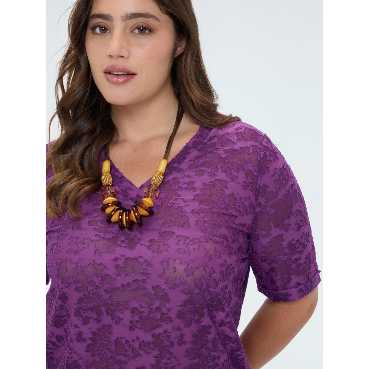 T-shirt imprimé violet, FIORELLA RUBINO