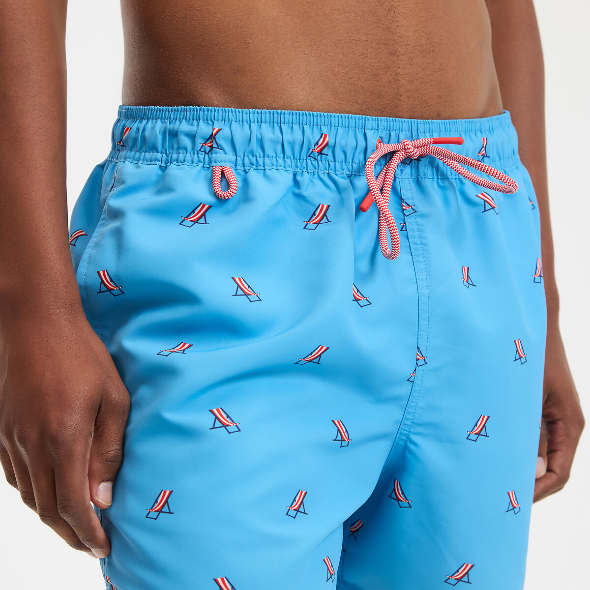 Deckchair Print Swim Shorts blue, LA REDOUTE COLLECTIONS
