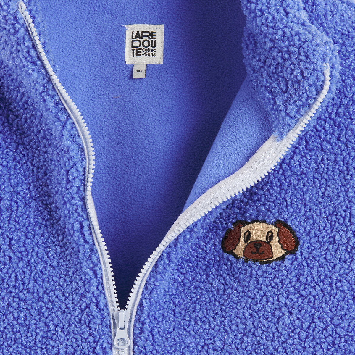Reissverschluss-Gilet mit Stehkragen aus Sherpa mit Fleece-Futter blau, LA REDOUTE COLLECTIONS