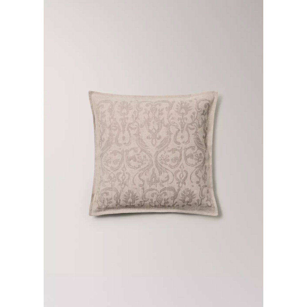 Housse de coussin en lin et coton imprimé, motif ornemental 50 x 50 cm marron clair/pastel, MANGO HOME