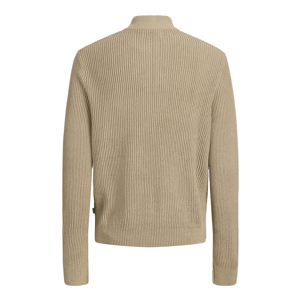 Jersey con cuello alto y media cremallera beige              , JACK & JONES