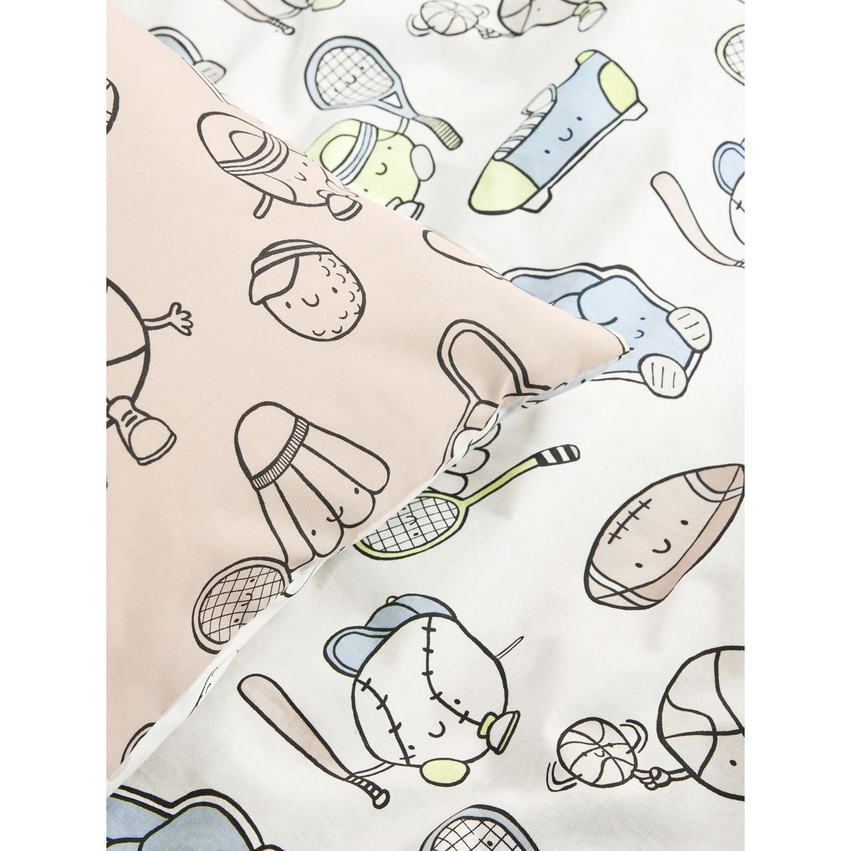 Housse de couette et taies, lot 2 sports neutres et amusants, NEXT