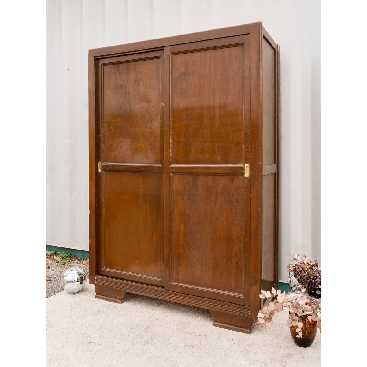 Armoire en bois Blandine N°479 - Bon état bois foncé, DEBONGOUT