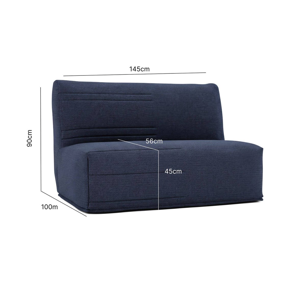 Canapé BZ tissu Coline bleu, CAMIF