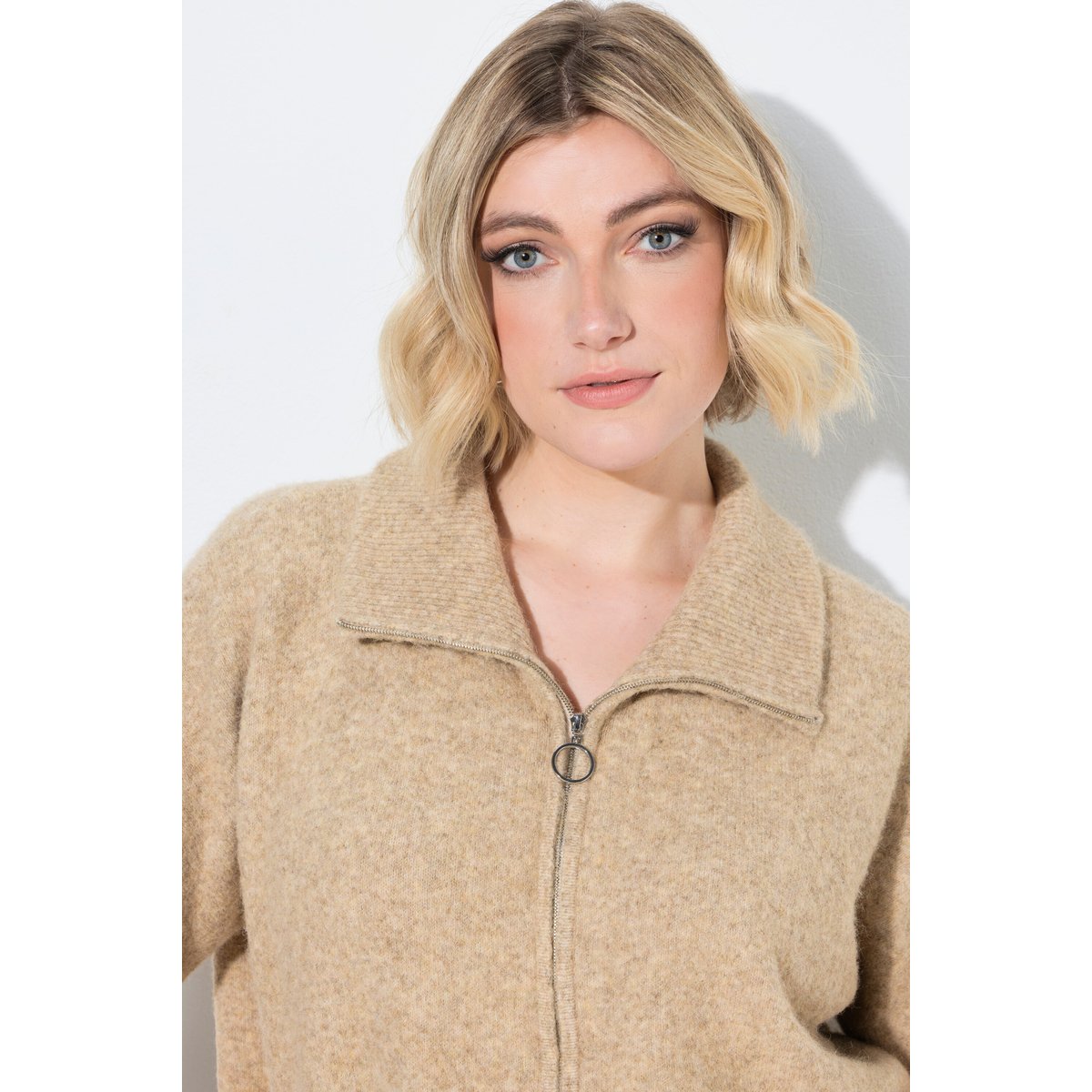Cardigan col camionneur moutarde, ULLA POPKEN