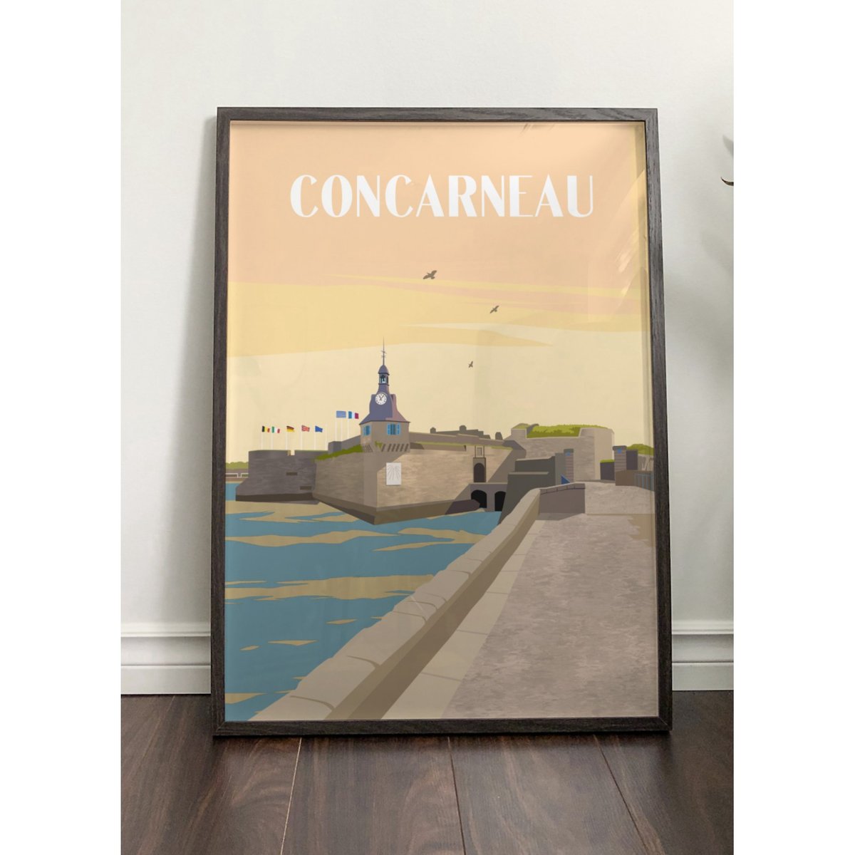 Affiche ville Concarneau blanc, L'AFFICHERIE