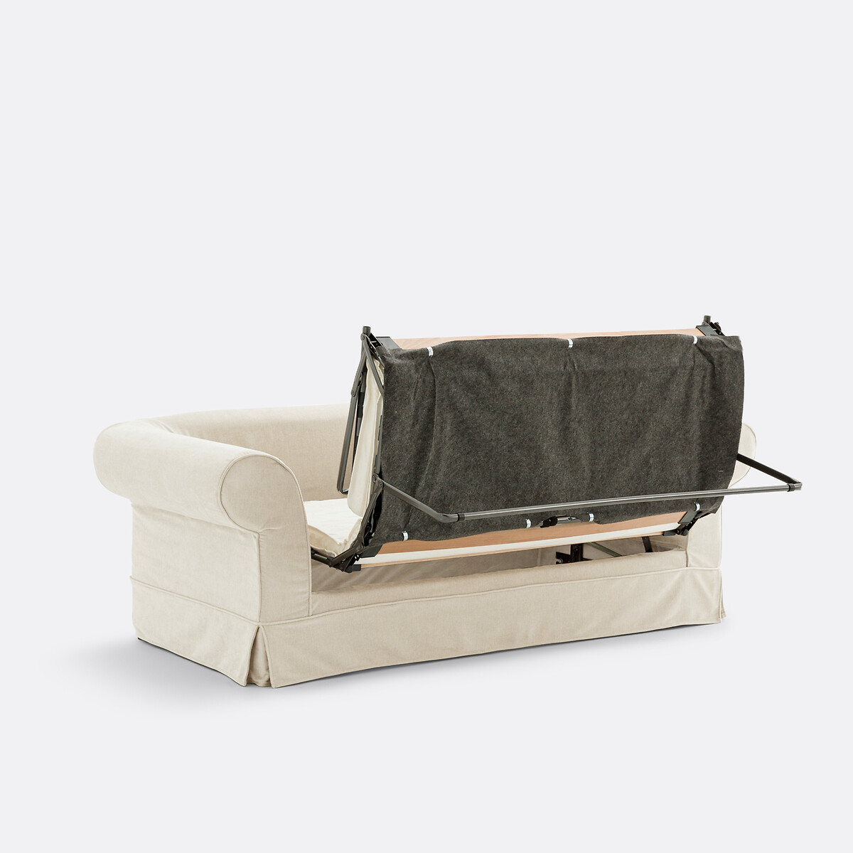 2- of 3-zits rechte bank van gemêleerd polyester, ADELIA beige   , LA REDOUTE INTERIEURS