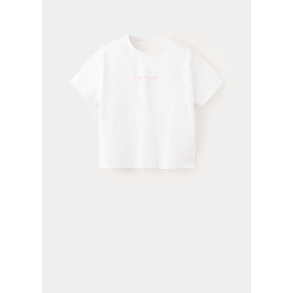 T-shirt en coton imprimé blanc cassé, MANGO TEEN
